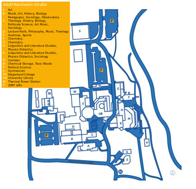 Map Campus Adolf-Reichwein-Straße