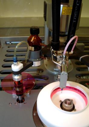 Farbstoffbeschichtung einer Dye Laser Disc (DLD)