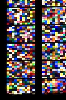 Detail des Kirchenfensters von Gerhard Richter