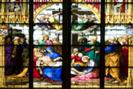 Ausschnitt aus einem Kirchenfenster im Kölner Dom