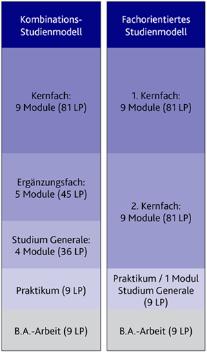 Studienmodelle Fakultät I Bachelor