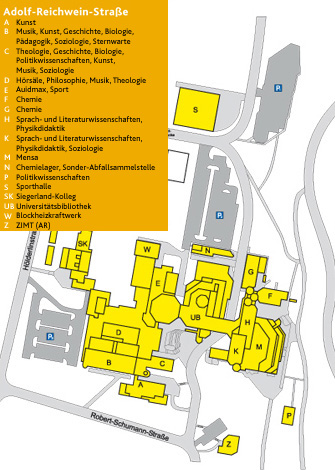 Lageplan Adolf-Reichwein-Campus