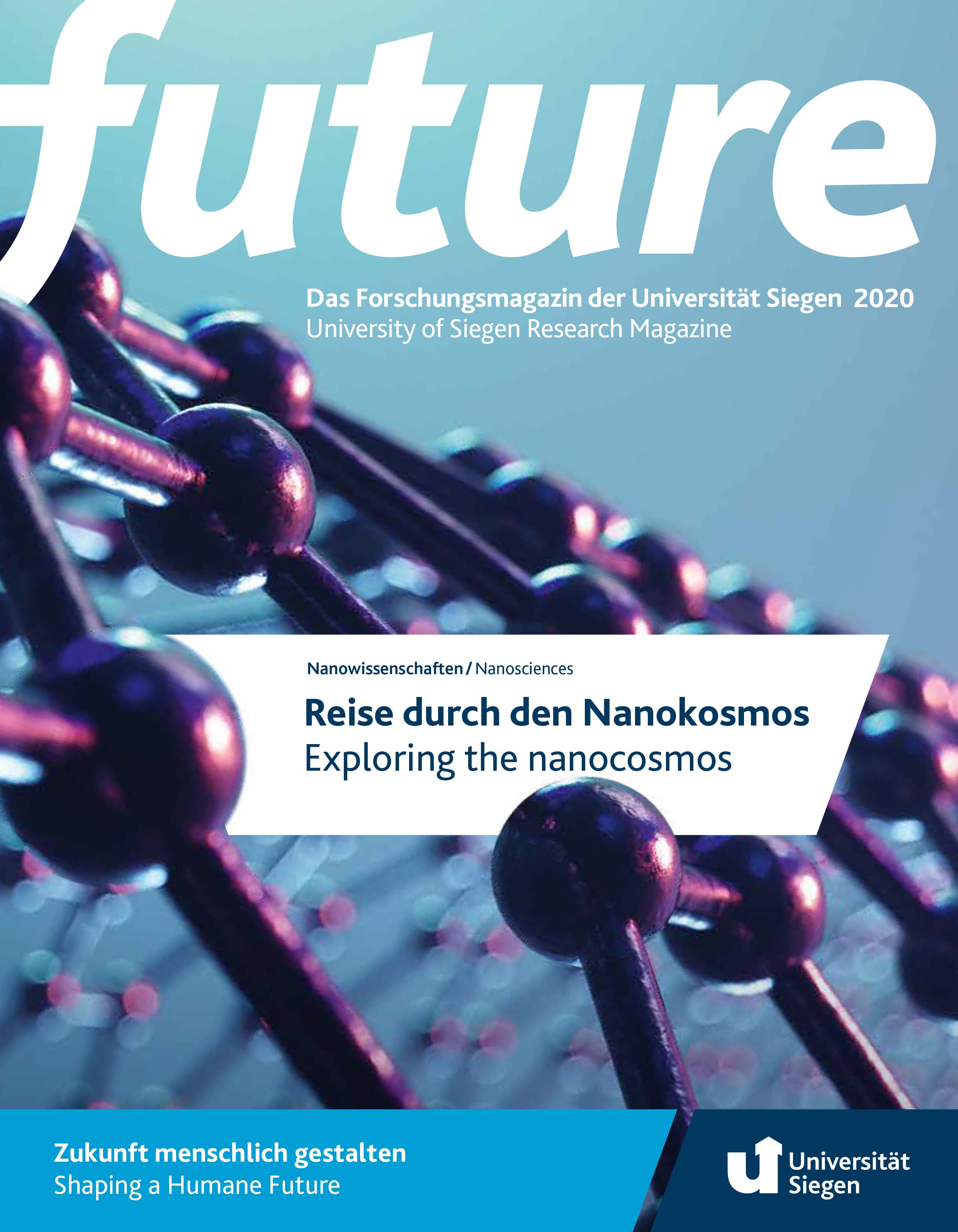 Titelbild future 2020. Titel: Reise durch den Nanokosmos