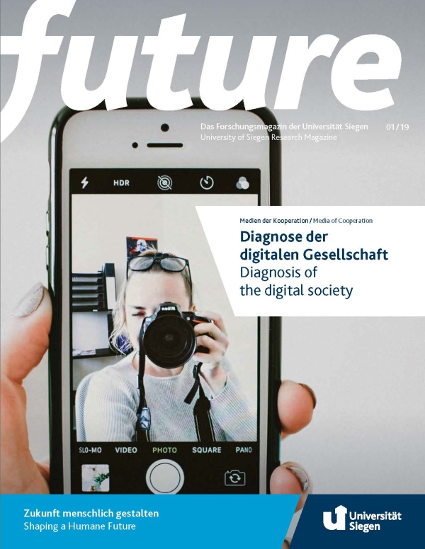 Titelbild future 2019. Titel: Diagnose der digitalen Gesellschaft