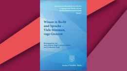 Vogel F_Wissen in Recht und Sprache_Buchcover
