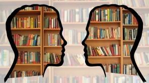 Silhouette Kopf Bücherregal