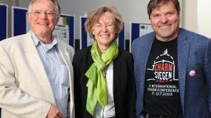 Prof. Dr. Thomas Mannel, Prof. Dr. Stefanie Reese, Prof. Dr. Alexander Lenz (v.l.n.r.)