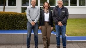 Prof. Weinberg, Dr. Nötzel und Herr Gücker von der Firma Regupol.