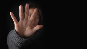 Stop Violence, Women domestic violence, and abuse STOP gesture with hand.