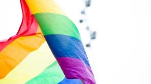 Foto einer Regenbogenflagge