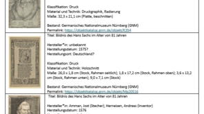 Objektbeschreibungen