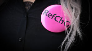 Anstecker vom Referat Chancengerechtigkeit
