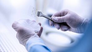 Handeling samples with gloves