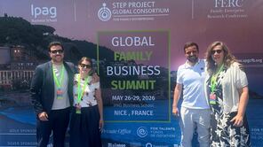 Foto von Dr. Philipp Köhn und Katharina Fiebig auf der 2026 SPGC–FERC Global Family Business Summit in Nizza