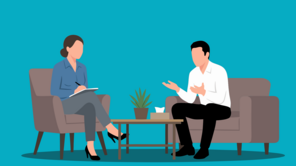 Illustration eines Therapiegesprächs