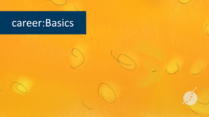 orangener Hintergrund mit Aufschrift career Basics
