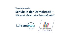 Veranstaltungsreihe Schule in der Demokratie