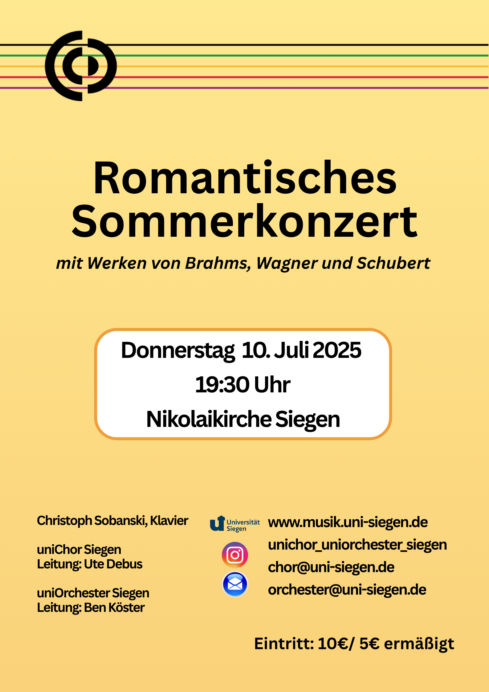 Plakat Romantisches Sommerkonzert