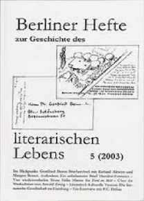 Der Briefwechsel Gottfried Benn – Richard Alewyn 1951-1956