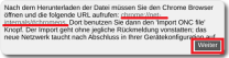 ChromeOS Downloadabfrage mit markiertem "Weiter" Button