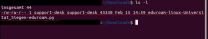 Linux Terminal mit Befehlseingabe; Details in der Beschreibung