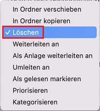 Regelkonfig mit Option "Löschen"