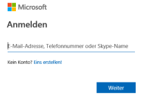 Microsoft Anmeldefenster mit Feld für ailadresse bzw. Nutzerkennung@uni-siegen.de