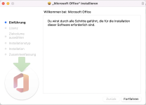 Microsoft Installationsmanager Startbildschirm