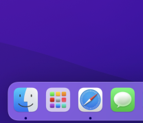 MacOS Dock mit geöffnetem Finder