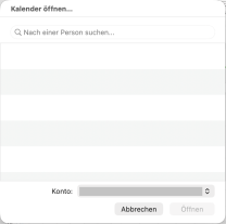 Outlook Kalender hinzufügen mit Feld zur Eingabe von Namen bzw. Mailadresse