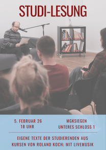 Plakat zur Lesung