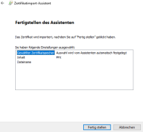 Importassistent Übersicht