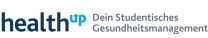 Logo mit der Aufschrift: Health Up, dein studentisches Gesundheitsmanagement in dunkel-und hellblau