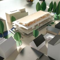 Modell Neue Architekturschule Siegen
