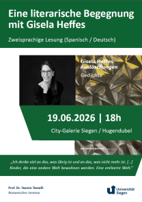 Ankündigung Lesung Gisela Heffes
