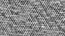 STM-Abbildung von 2D-GeSe auf Au(111), Bildbreite 32nm