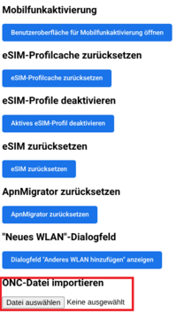 ChromeOS Importscreen; Details in der Beschreibung