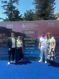 Foto von Dr. Philipp Köhn und Katharina Fiebig auf der 2026 SPGC–FERC Global Family Business Summit in Nizza