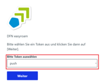 eduMFA Easyroam Faktorauswahl