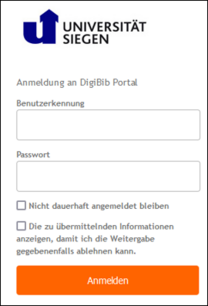 Screenshot Anmeldung zur Fernleihe