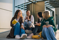 Female Students Stock Photo
