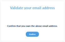 Meldung zur E-Mail-Verifizierung