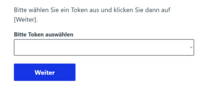 eduvpn Tokenauswahl
