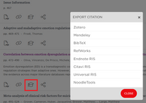 Icon zum Export der Zitate in BrowZine