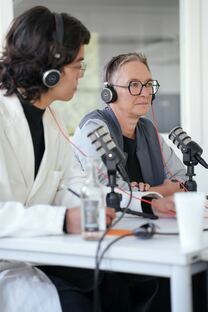 Immanuel Bergmann und Katja Domschky während der Aufnahme