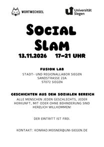 Veranstaltungsankündigung Social Slam 2026