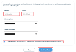 Zertifikatskonfiguration; Details in der Beschreibung