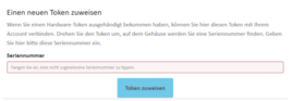 Fenster zum Zuweisen eines YubiKeys.