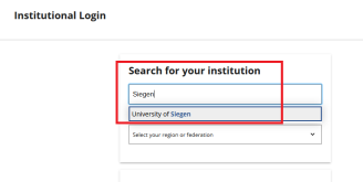 Beispiel für einen Loginvorgang via Shibboleth
