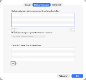 Erweiterte Einstellungen für Konten
